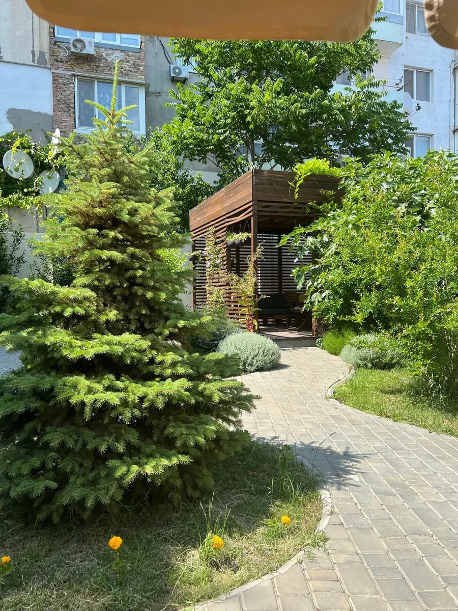 Зелёный дворик и дорожки на территории Palermo